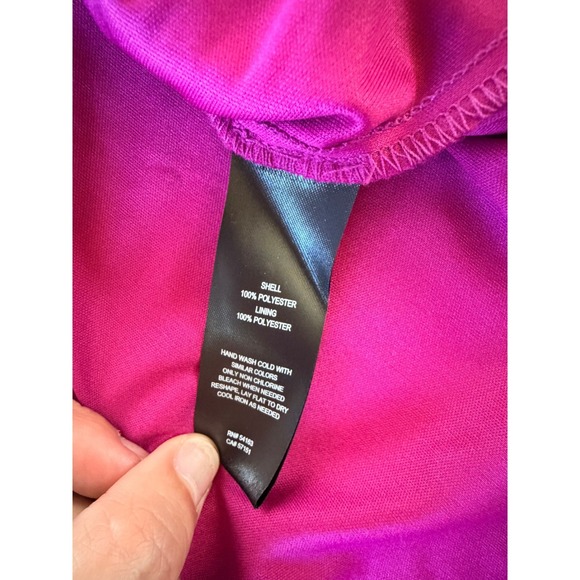 Jessica Howard Woman 24W Pink 40 Day Cocktail Dress Sheer Overlay Ruched - Picture 11 of 12